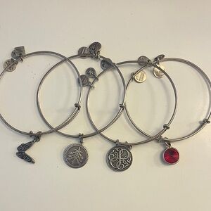 Alex and Ani Silver Charm Bracelet bundle
